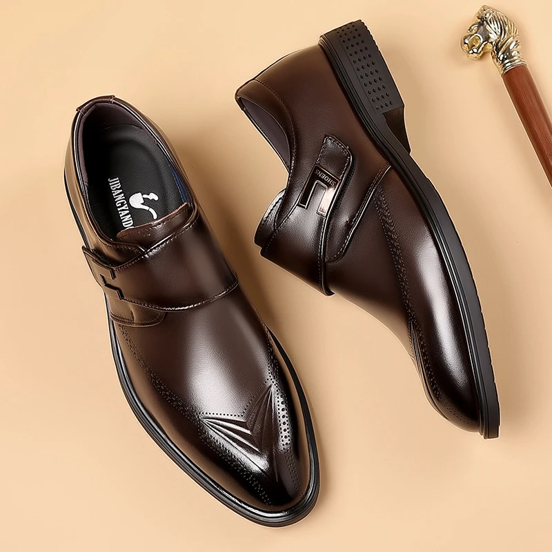 头层纯牛皮 里面真皮 2025直销男士头层牛皮软皮软底商务休闲皮鞋