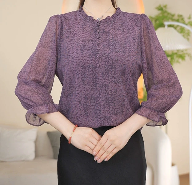 2025春夏新款显瘦气质休闲女上衣小衫#0330