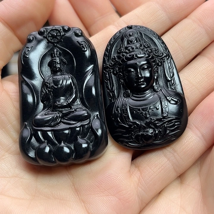和田玉未镶嵌颈饰༺***༻观音牌