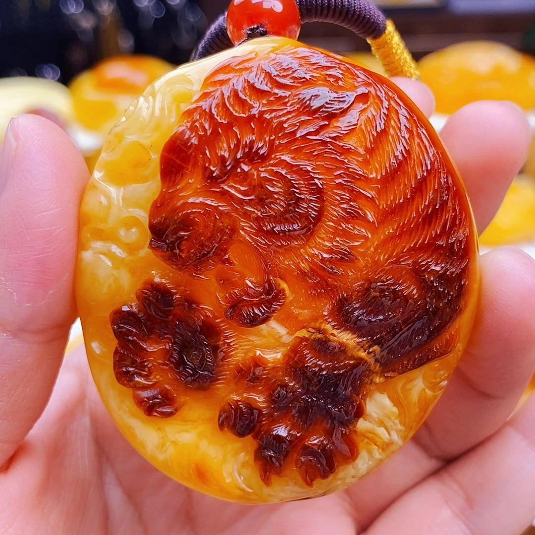 蜜蜡颈饰未镶嵌天然保真假一赔十79