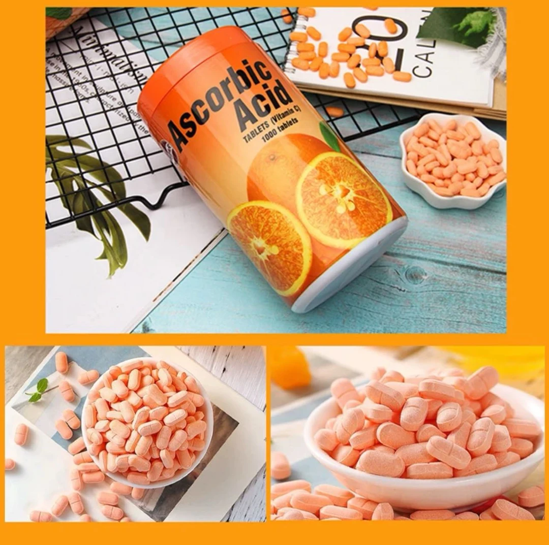 新疆包邮-VC咀嚼片糖果甜橙VC糖果1000粒/瓶