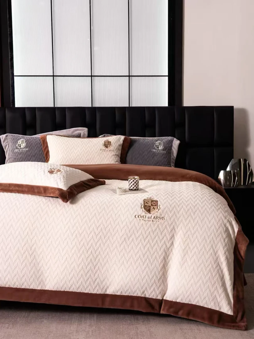 【红艳家纺】多伦多卡班纳法霜绒四件套