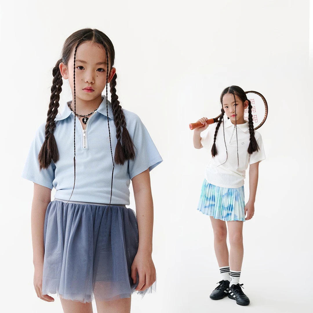 KALAM1LE【松弛夏日】儿童夏季新款休闲百搭时髦POLOT恤衫X2102