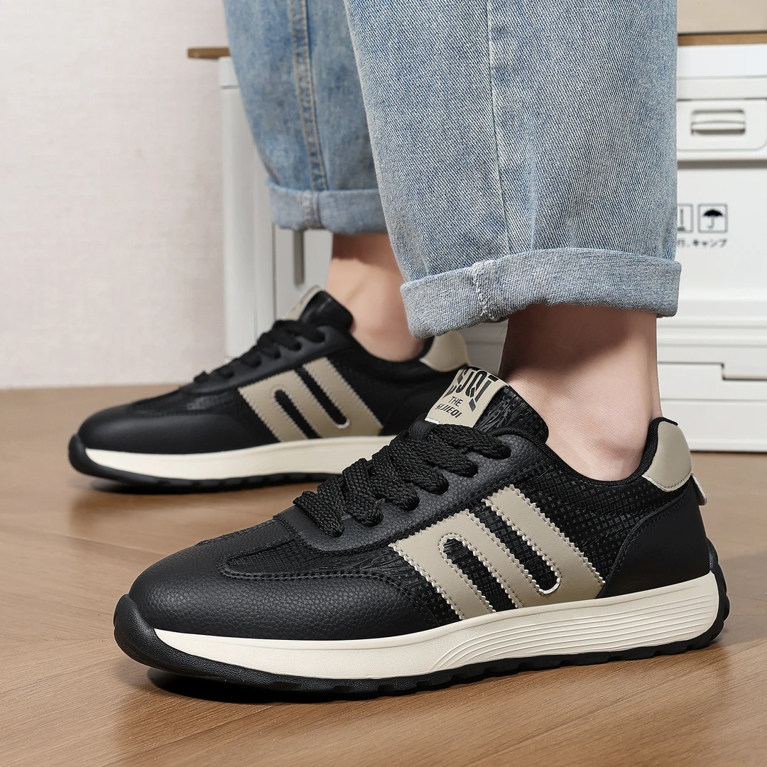 德训秋冬新款头层牛皮真皮小阿甘鞋男士鞋子秋冬款爆款2025新款