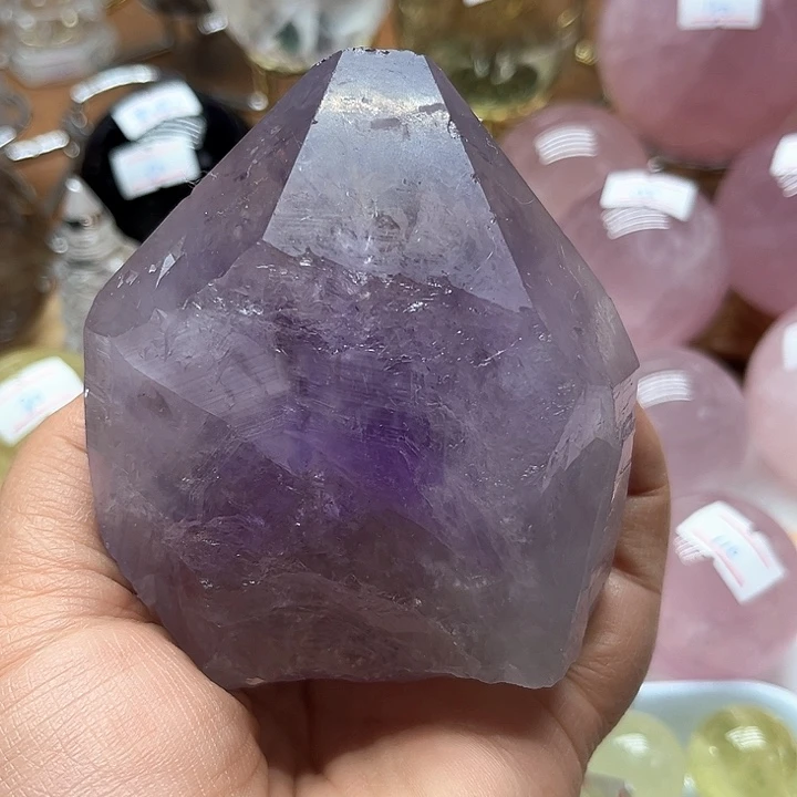 444克紫水晶原石未镶嵌水晶姹**红