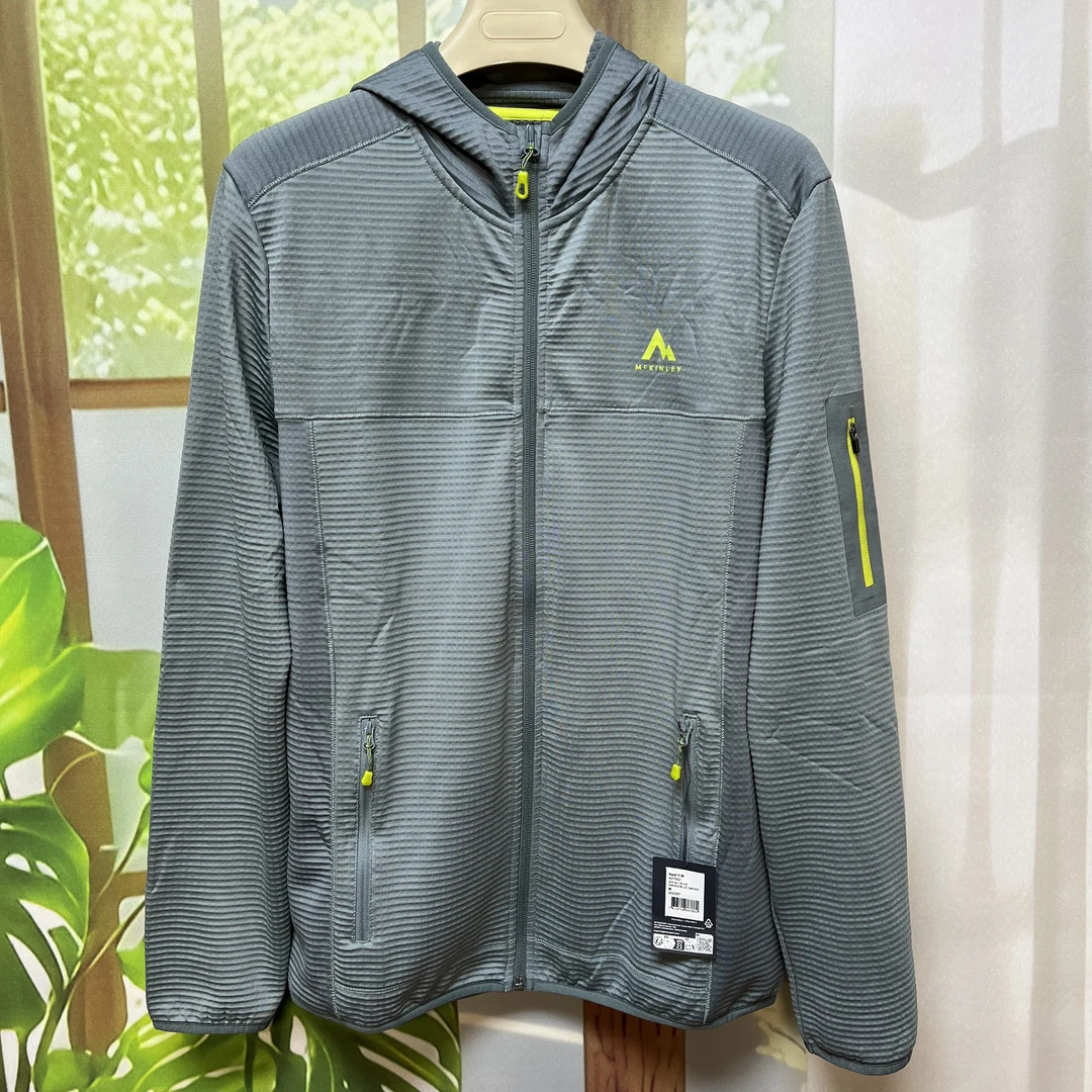 A-761-MKL大牌男款户外运动弹力暖绒锁温槽条透气长拉链外套