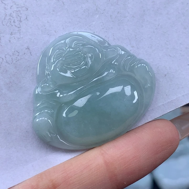 颈饰未镶嵌翡翠佛公吊坠