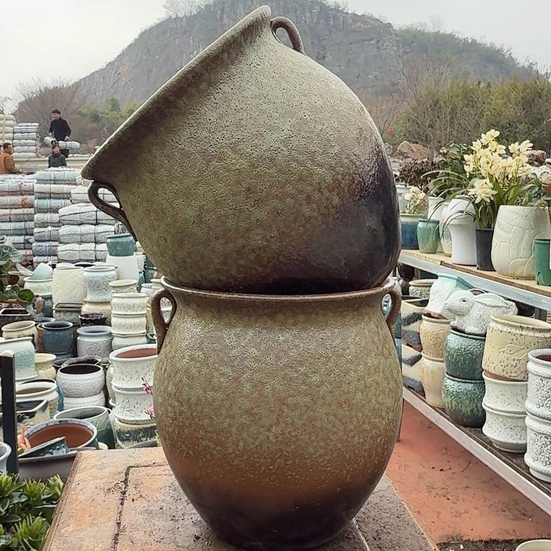 紫砂花盆口18高20（牛油果两个