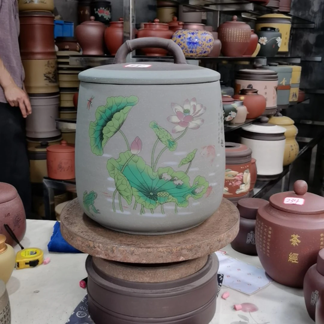 紫砂茶叶罐黑标331
