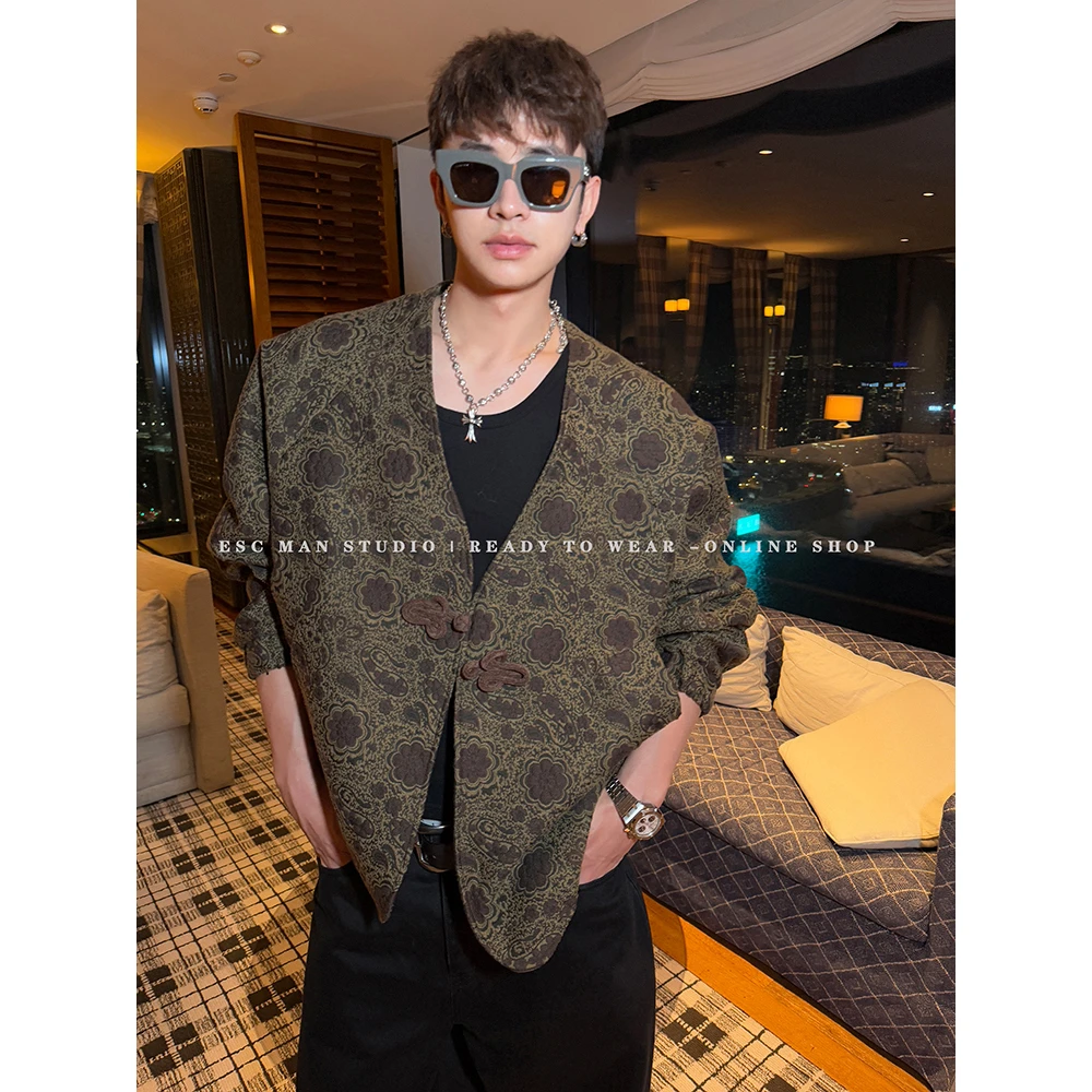 ESC MAN STUDIO/时尚与经典复古的融合 一粒扣高级感休闲外套上衣