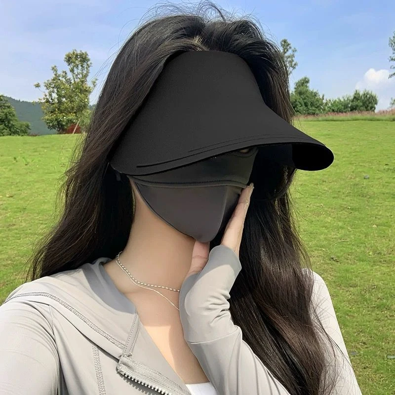 新款大檐防晒遮阳子女夏季防紫外线专业出游空顶帽遮阳帽潮