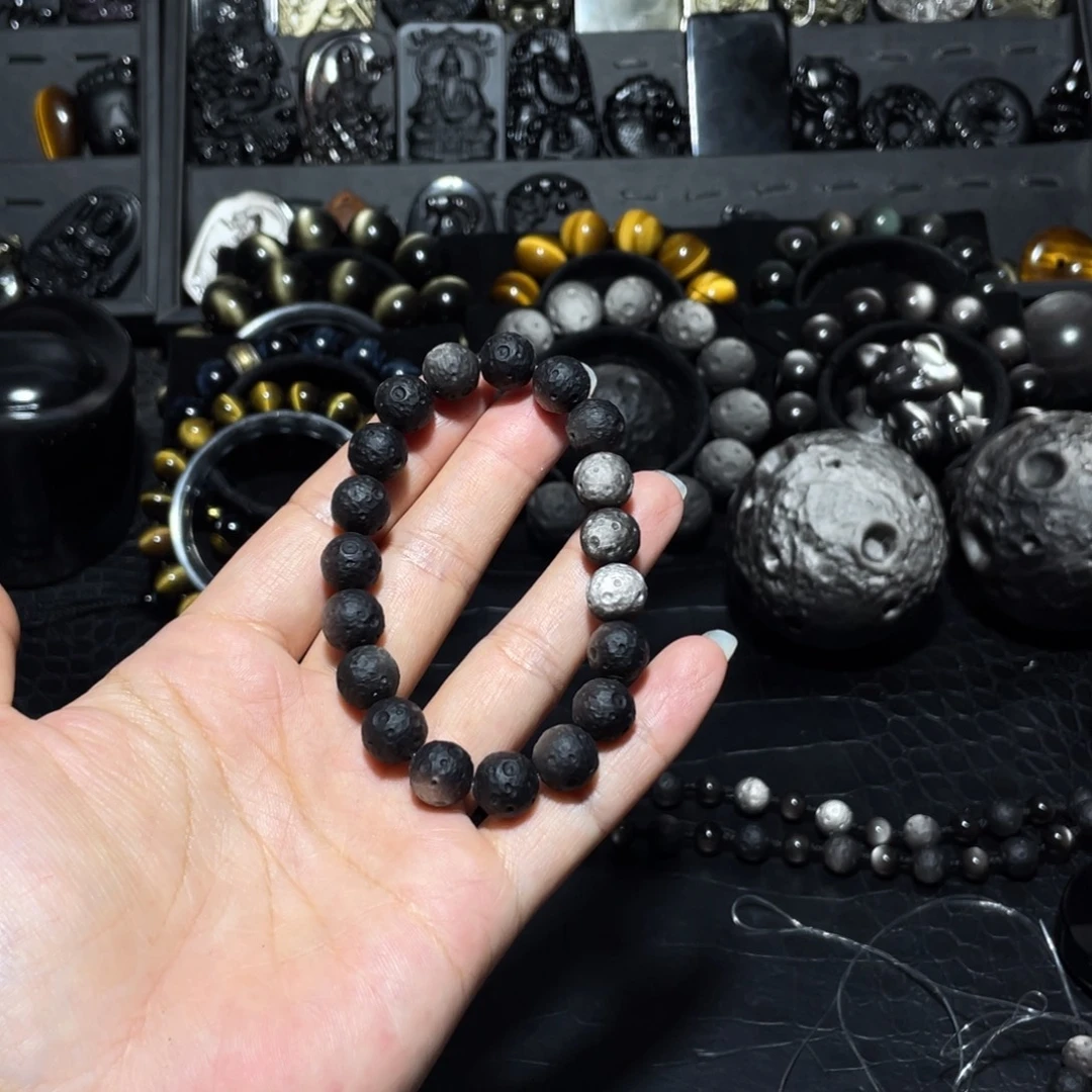 米***悠黑曜岩未镶嵌珠宝奇石