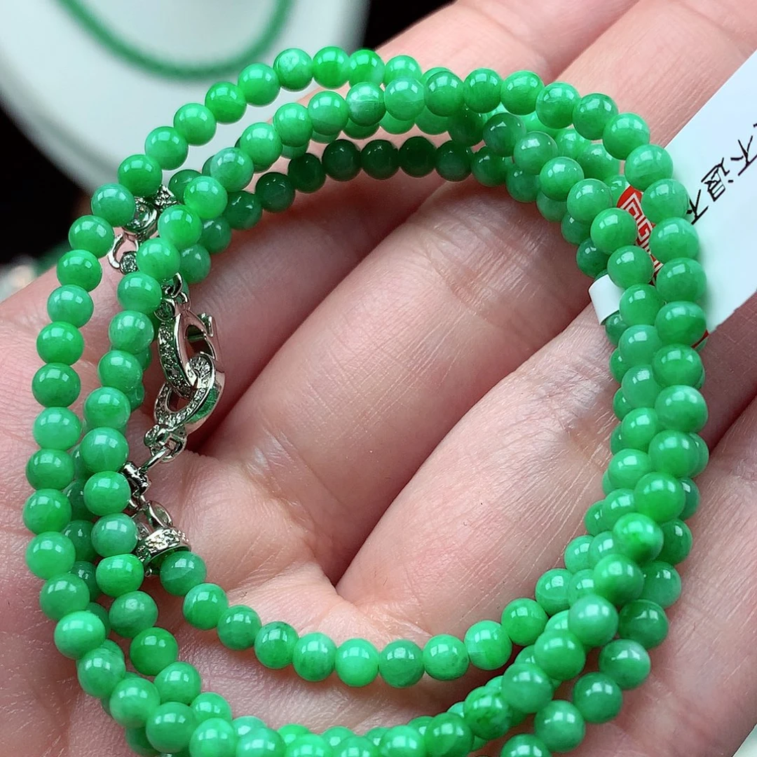 翡翠未镶嵌毛衣链