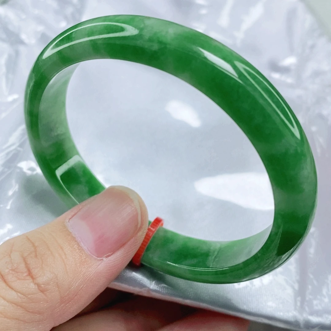 未镶嵌手镯翡翠54圈口贵妃完整