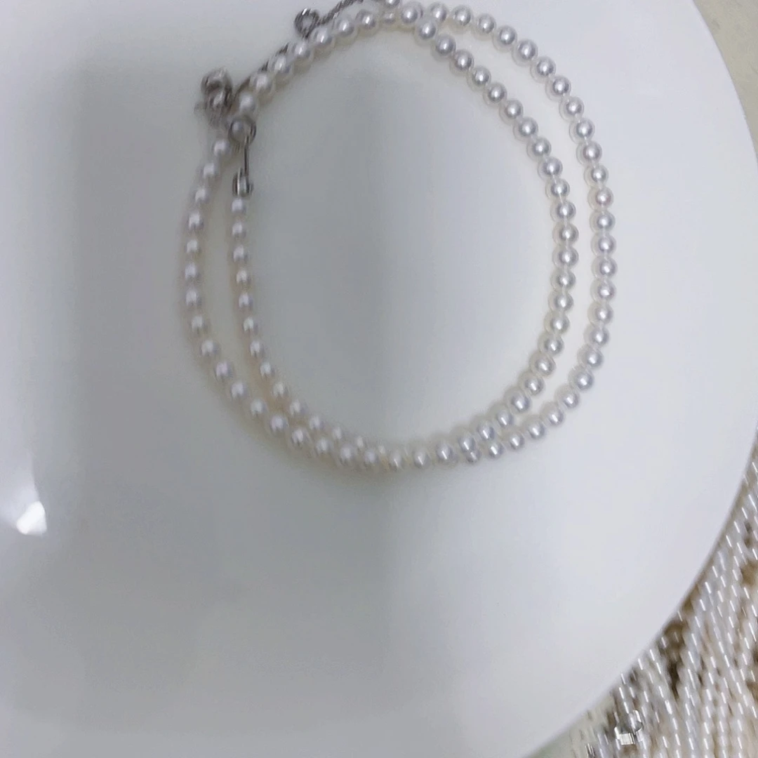 壹***睫淡水珍珠银S925镶嵌项链8103
