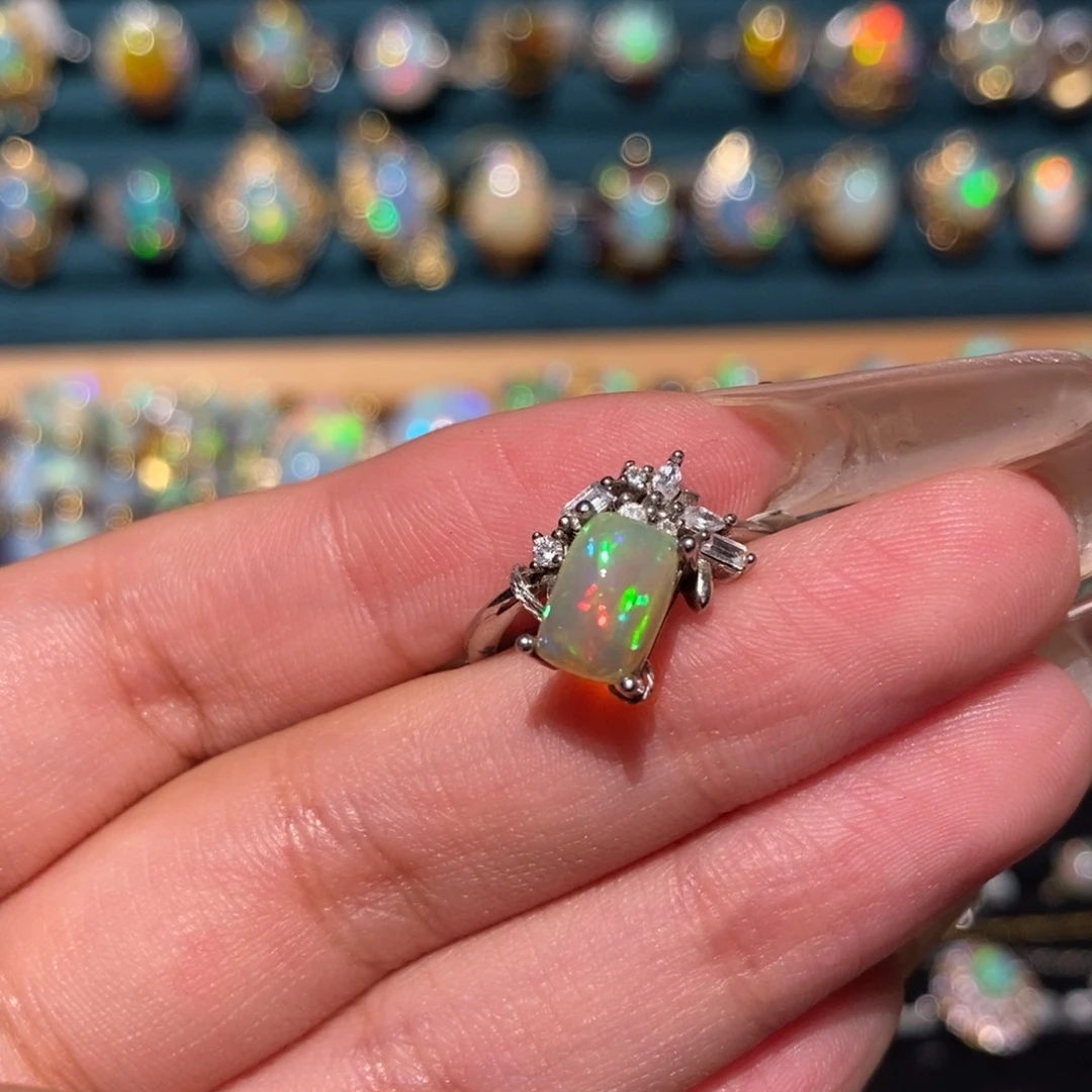 欧泊银S925镶嵌戒指