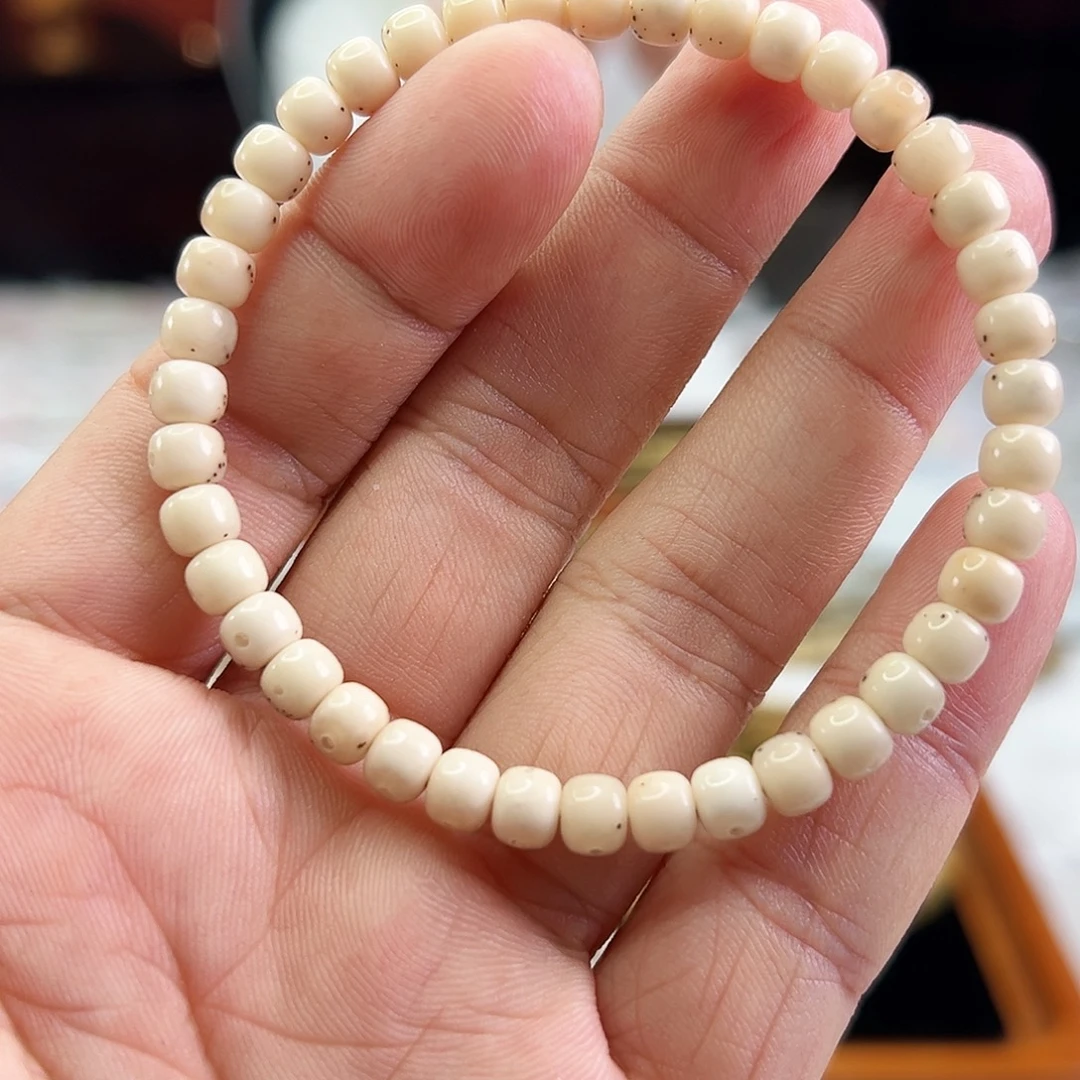 星月菩提手串6*5全玉化超大留白