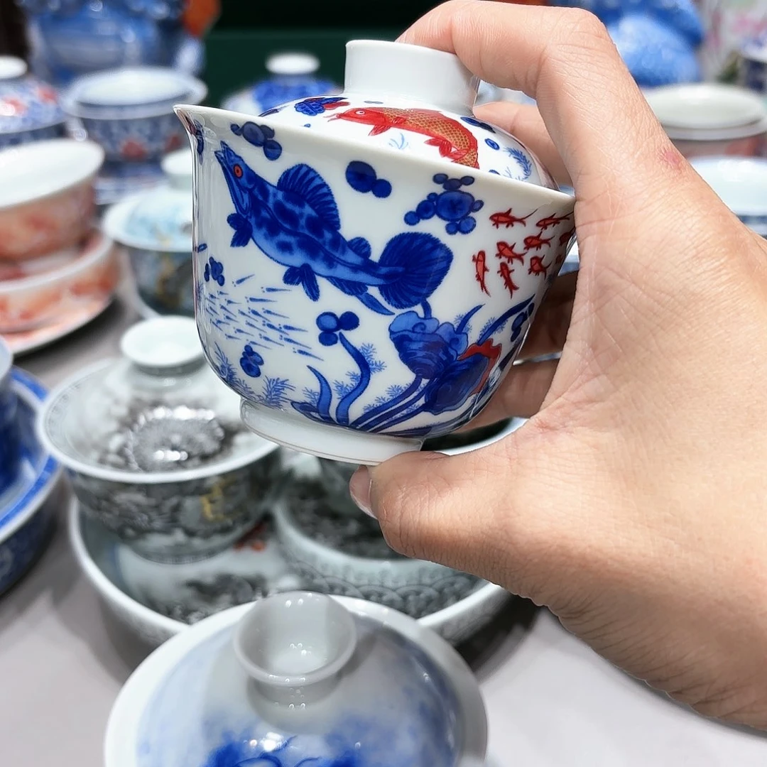 盖碗景德镇高温茶具