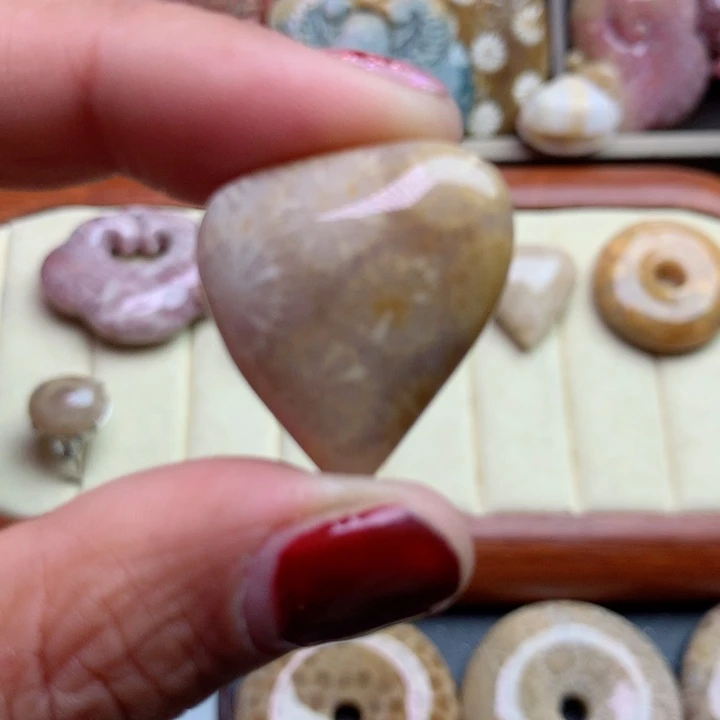 硅化珊瑚（珊瑚玉）颈饰未镶嵌