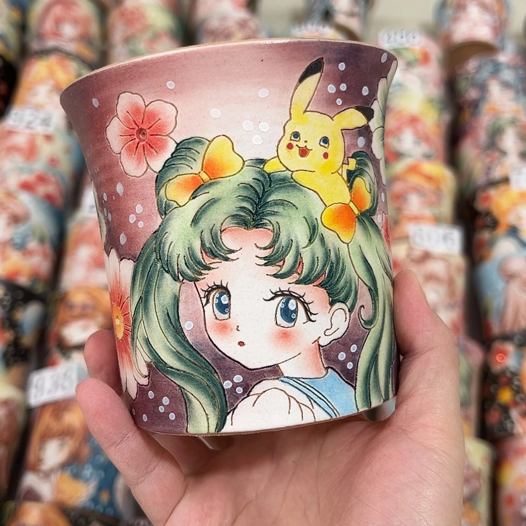 景德镇炫彩手绘口10.5高10