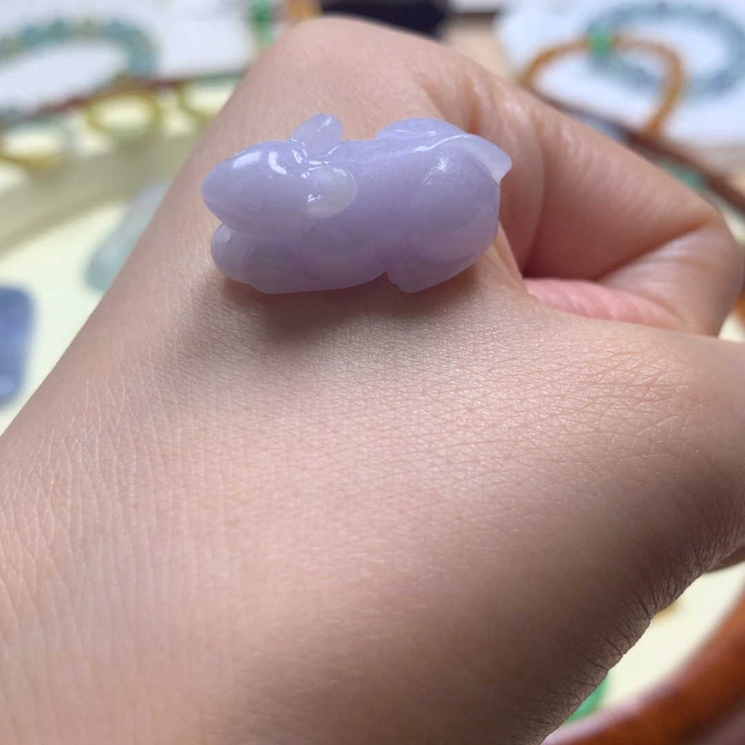定制翡翠未镶嵌紫鼠