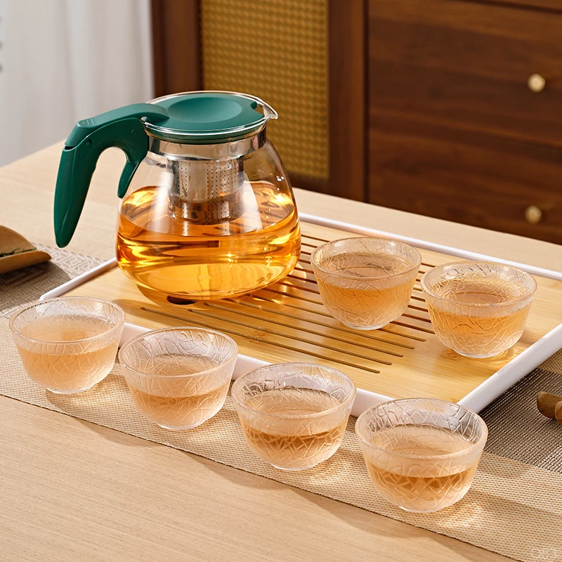 加厚玻璃茶壶泡茶杯家用泡茶壶壶耐热过滤茶具套装透明玻璃杯