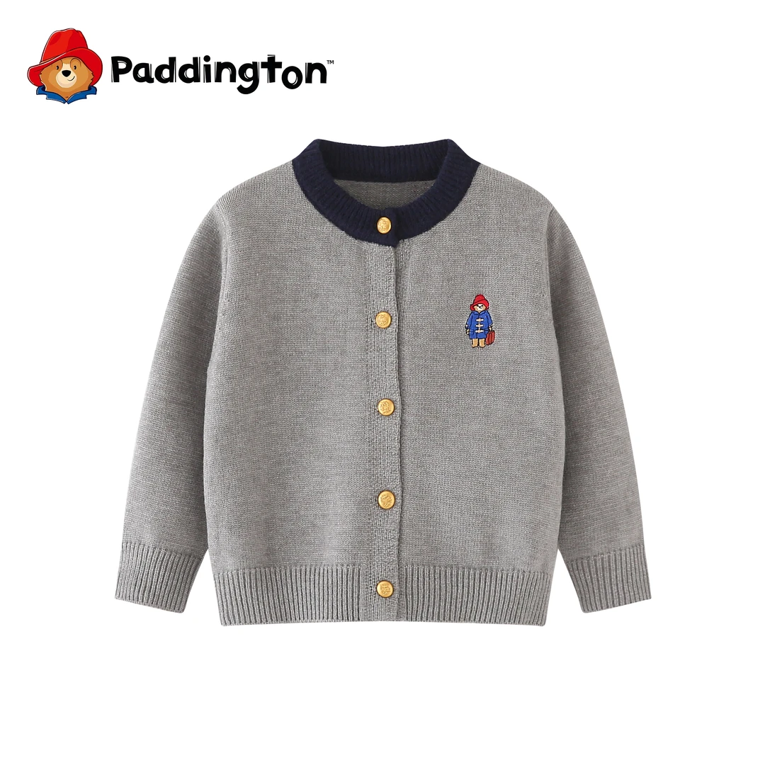 PADDINGTON/帕丁顿熊儿童针织衫开衫男女童上衣外套百搭童装外搭