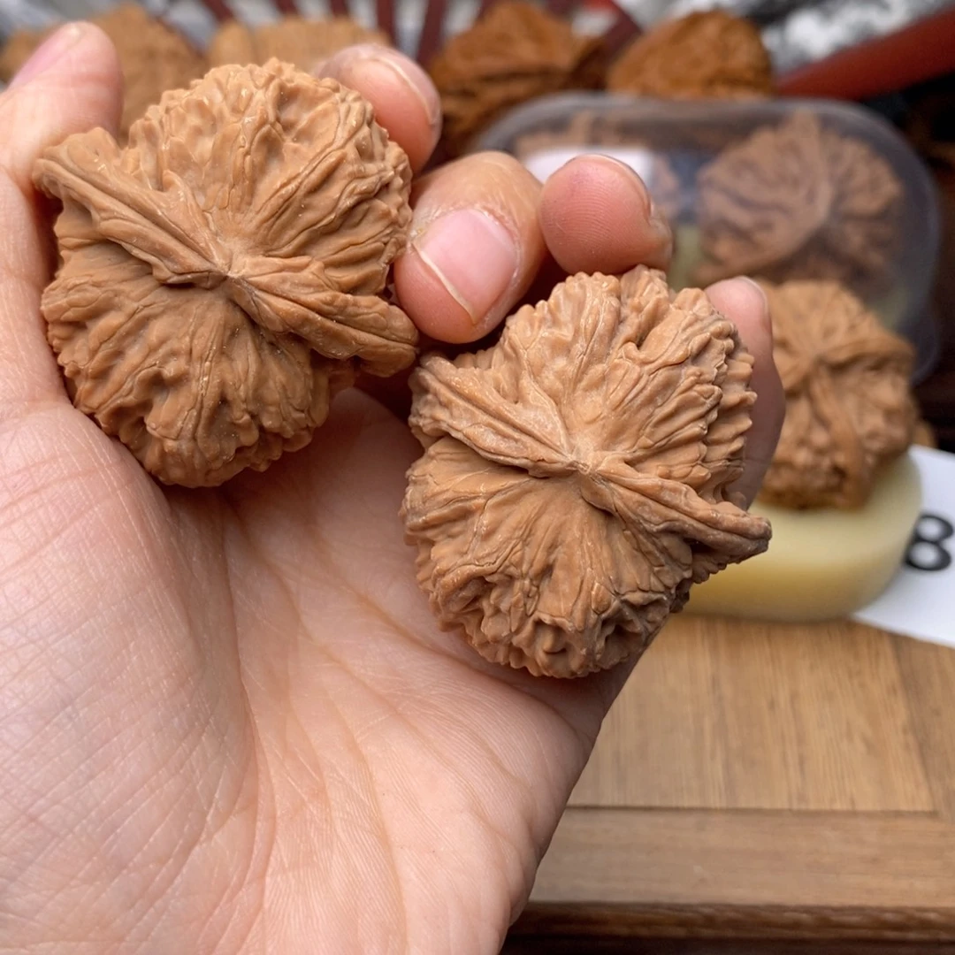 把件文玩核桃041号41全白