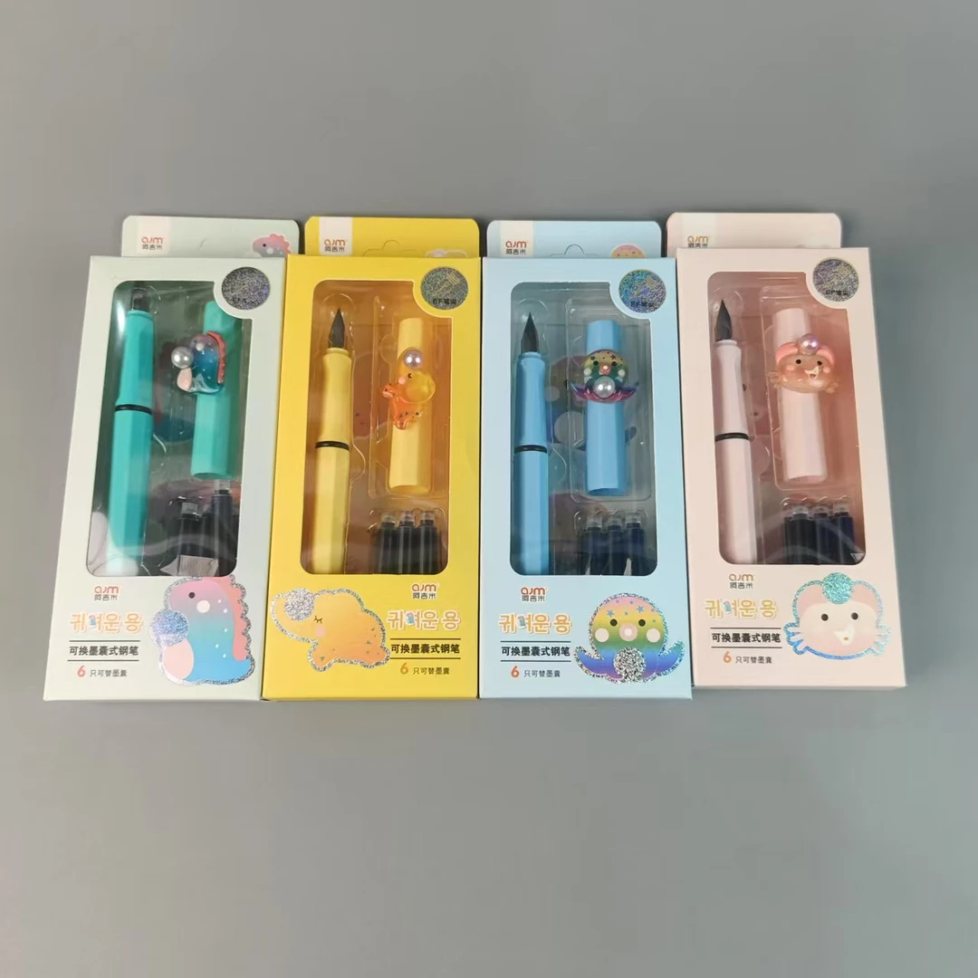 【4盒】阿吉米可换墨囊钢笔3152