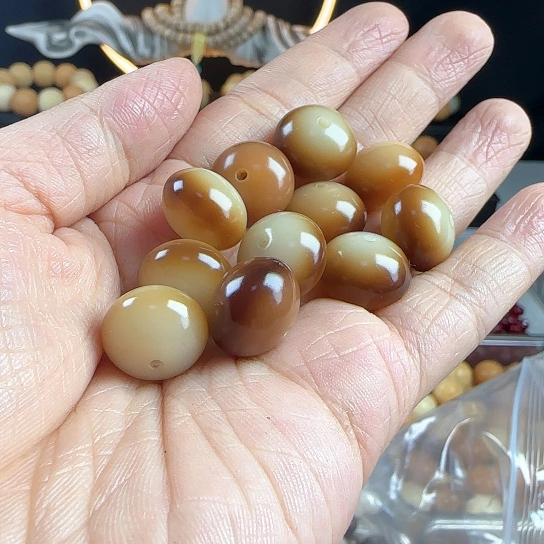 菩提根/象牙果手串卡14南瓜烤奶算盘30颗