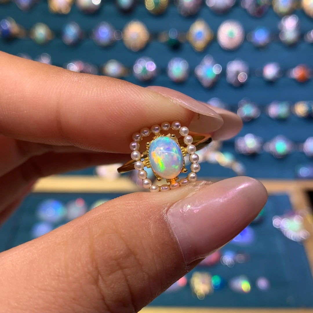 宠***溺欧泊银S925镶嵌戒指款