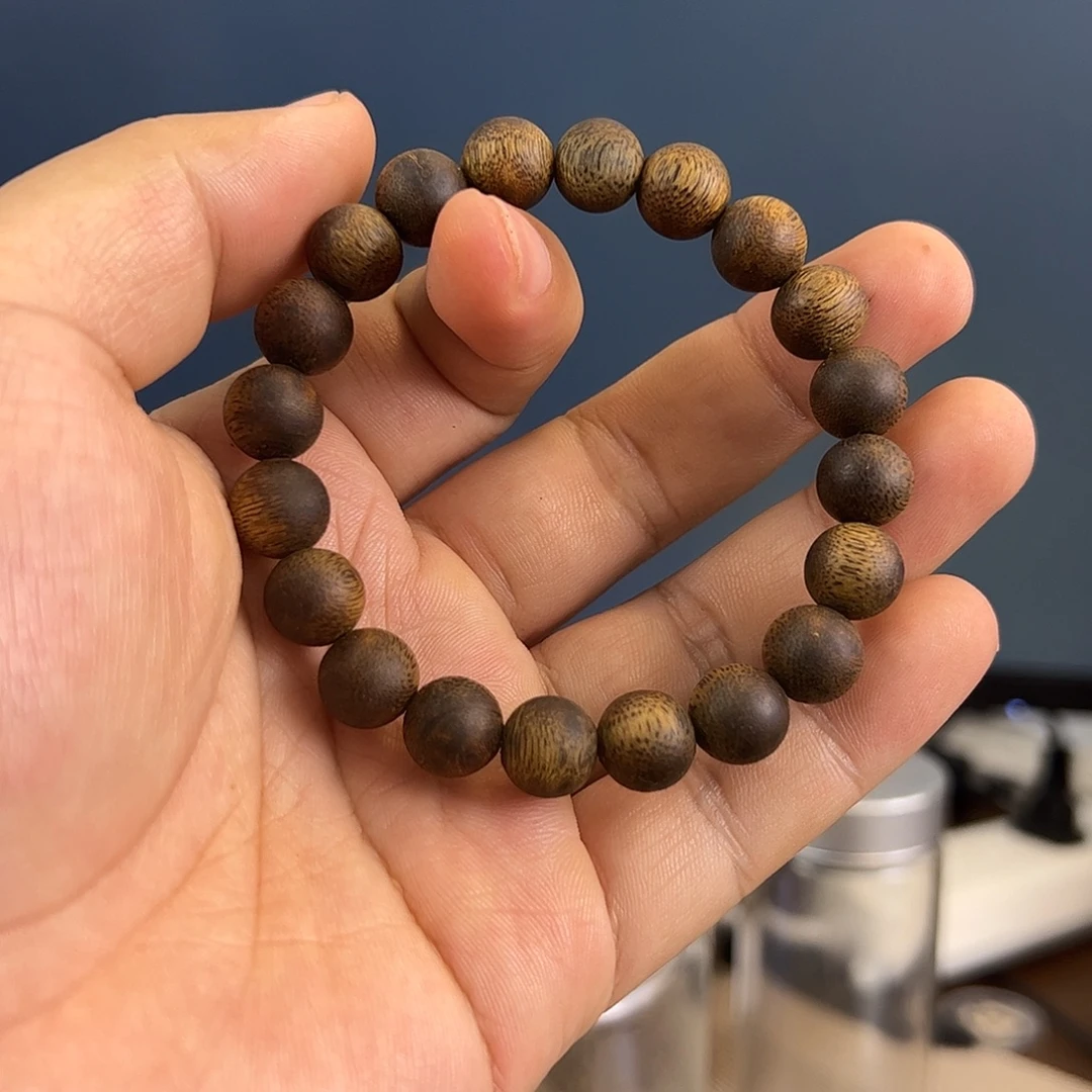 手串沉香10mm老乌身单圈9.3g
