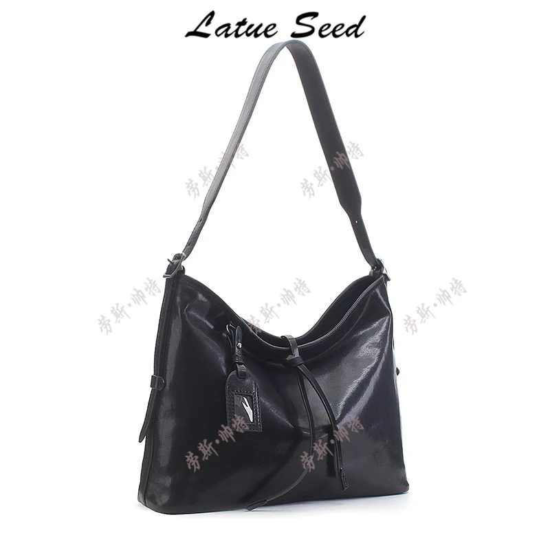 【B770·会所皮-黑驴】新品简约百搭时尚单肩潮流ins休闲女包23938