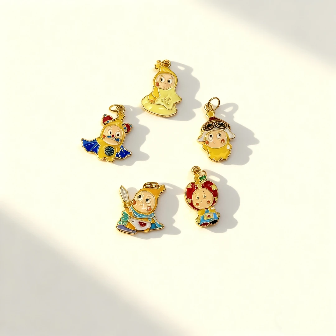 【新品福利】足金999星星卡通小人物挂坠 C2420001