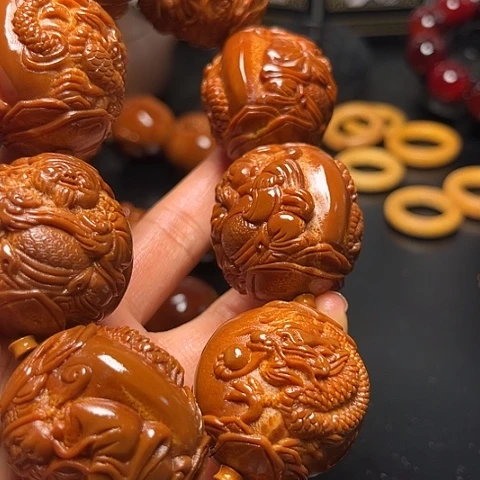 用***5橄榄核手串/手链龙财