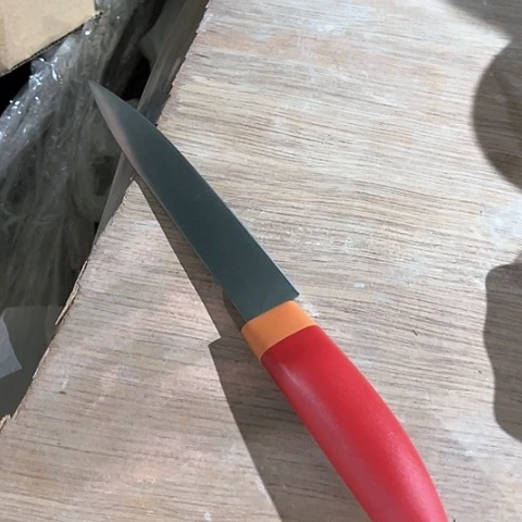 微瑕，不能明火，不锈钢水果刀红