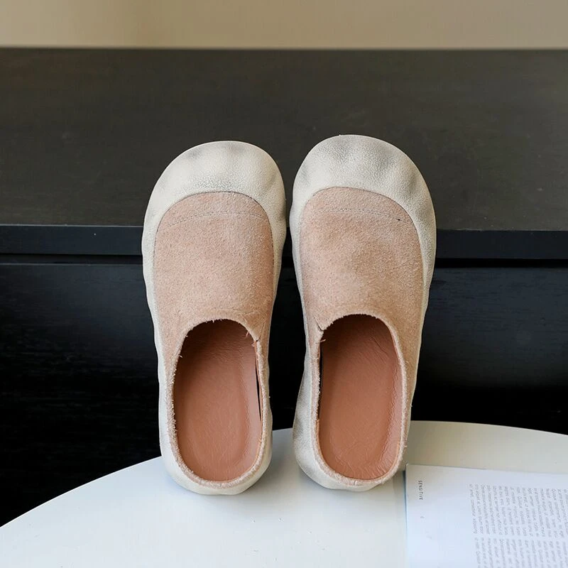 9661厚底复古港风中跟复古居家包头拖韩版休闲欧若假日风