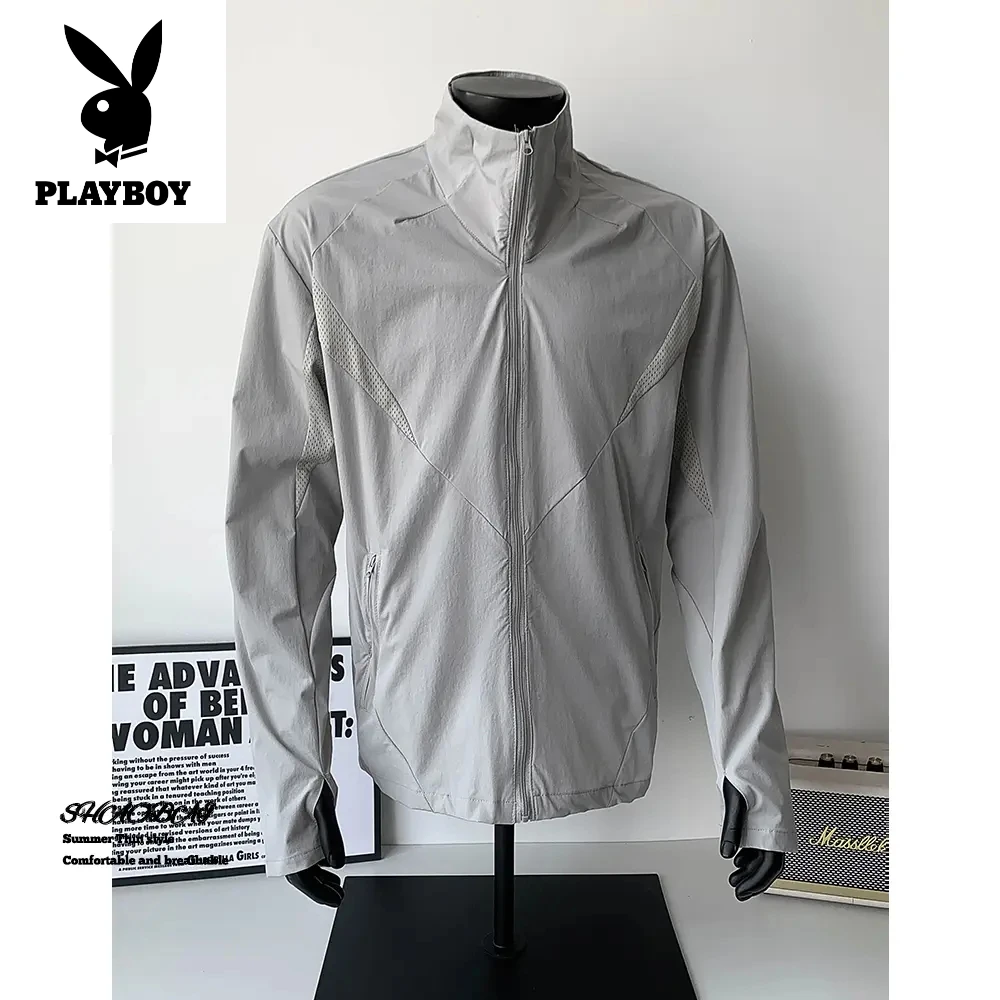 设计感网眼立领防晒衣男夏季骑行运动户外轻量外套速干薄款防晒服