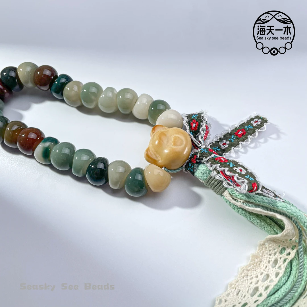 多宝玉化蒜瓣爱心小熊手持14mm  FPC-A239