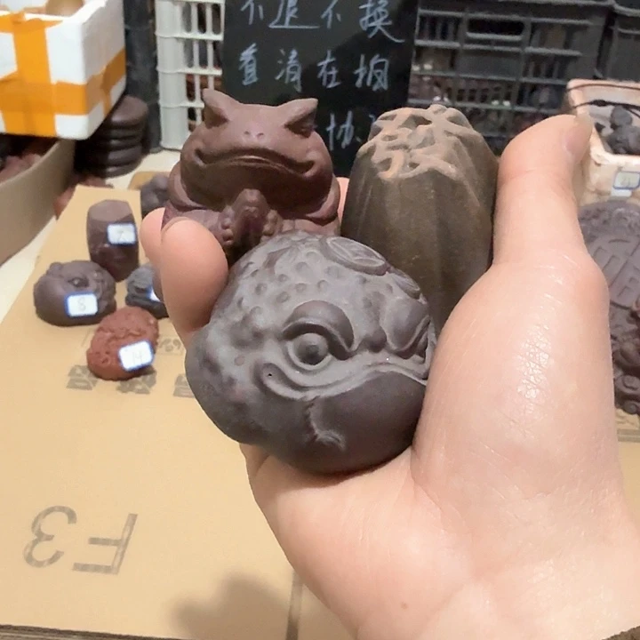 紫砂茶宠鱼*爹雕塑瑕疵茶宠