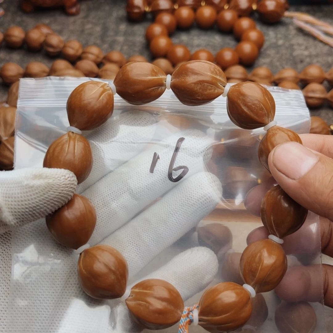 橄榄核手串/手链16号，1.9×2.3梅林铁