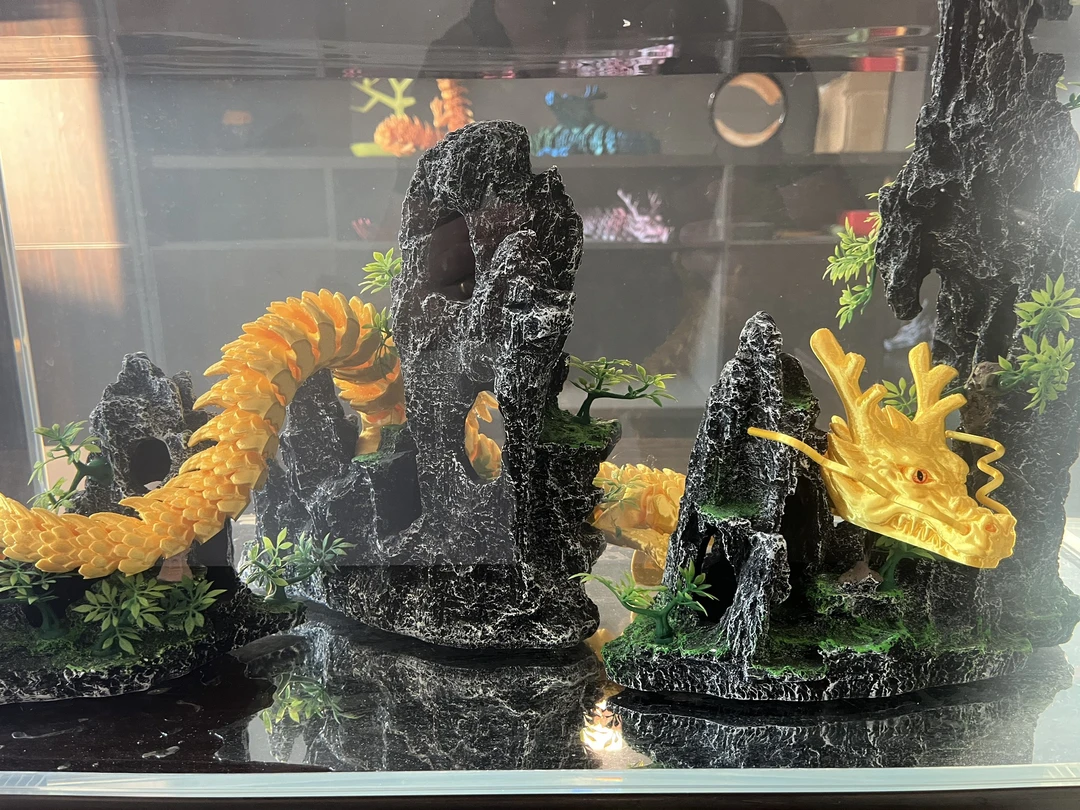 鱼缸造景装饰品摆件玄关博古架书柜摆件景观生态流水客厅桌面送礼