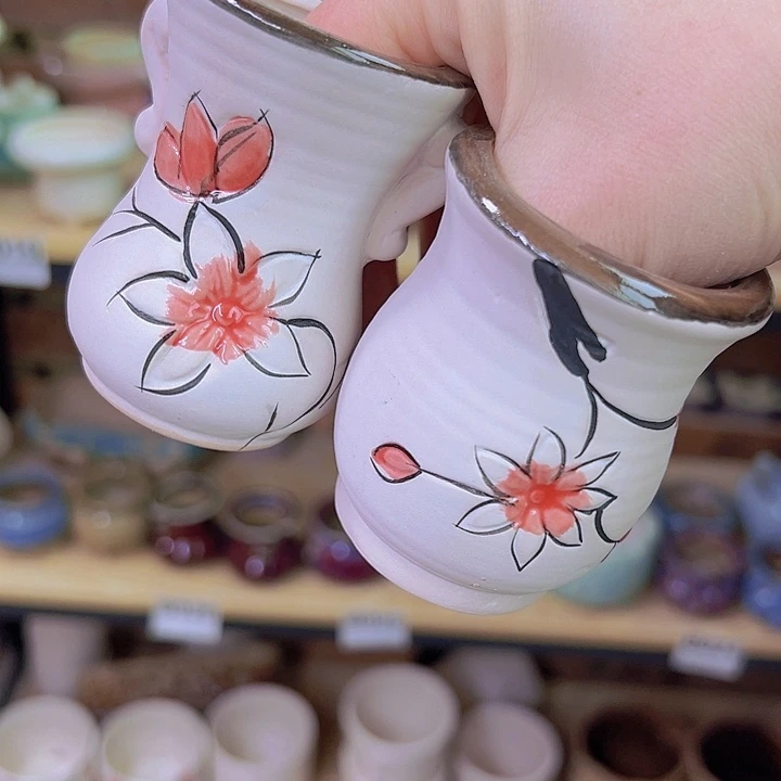 红陶陶瓷花盆当场满12包邮