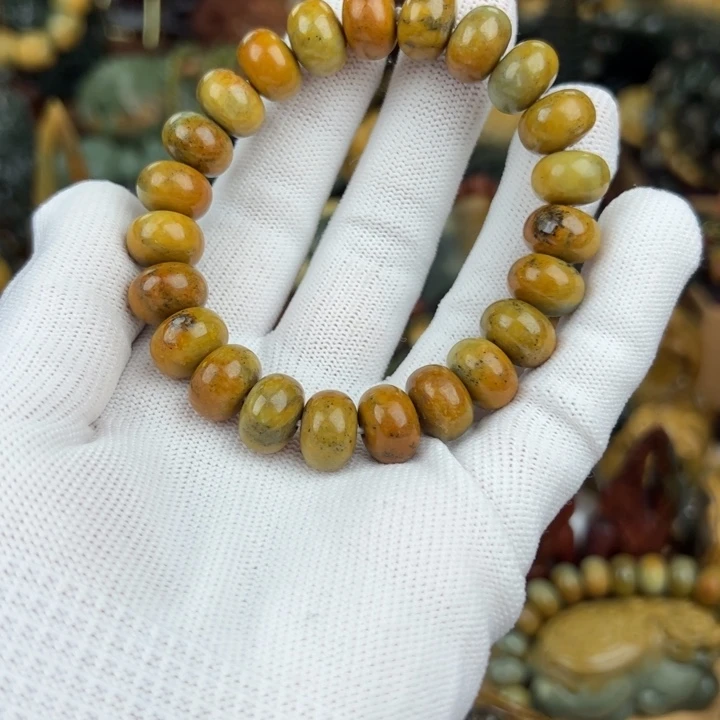 岫岩河磨玉（透闪石质玉）手串未镶嵌樱*