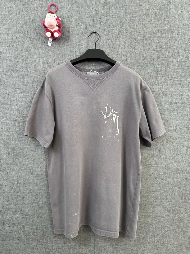 99新 DIOR/迪奥 L码/ts联名灰色短袖/r364