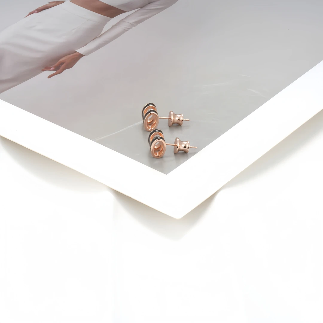 铜合金珐琅耳饰 时尚百搭轻奢气质耳环