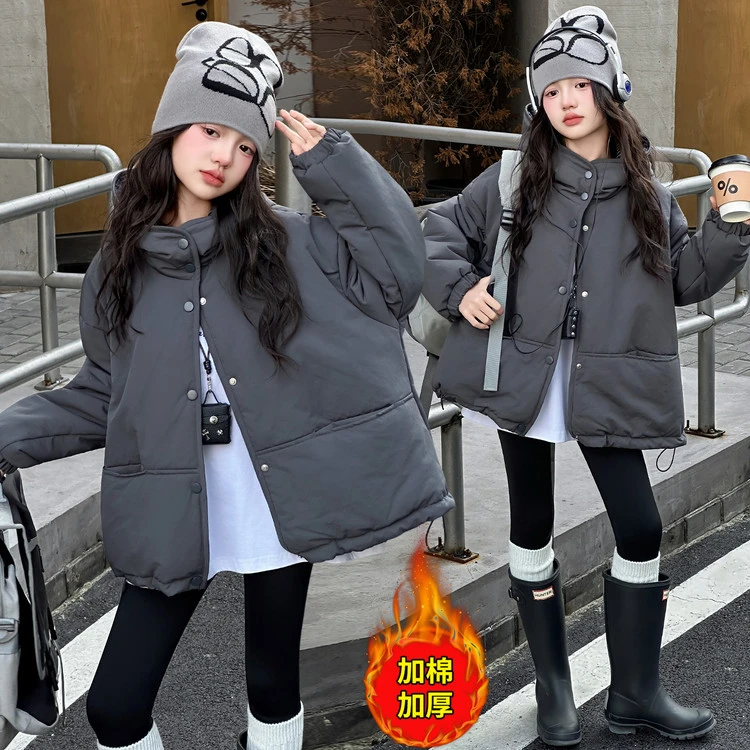 女童棉衣外套秋冬2025新款儿童深秋初冬夹棉加厚洋气大童二棉棉服