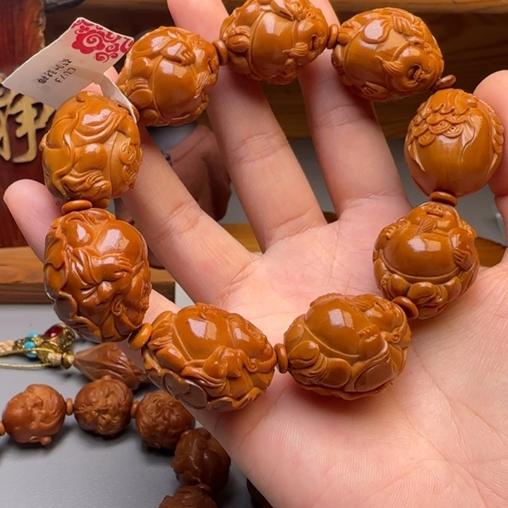 手串/手链橄榄核荷叶财神