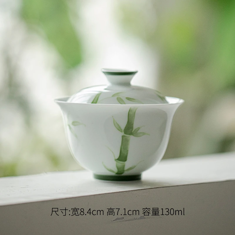 予御丨玉泥-有田烧青竹盖碗