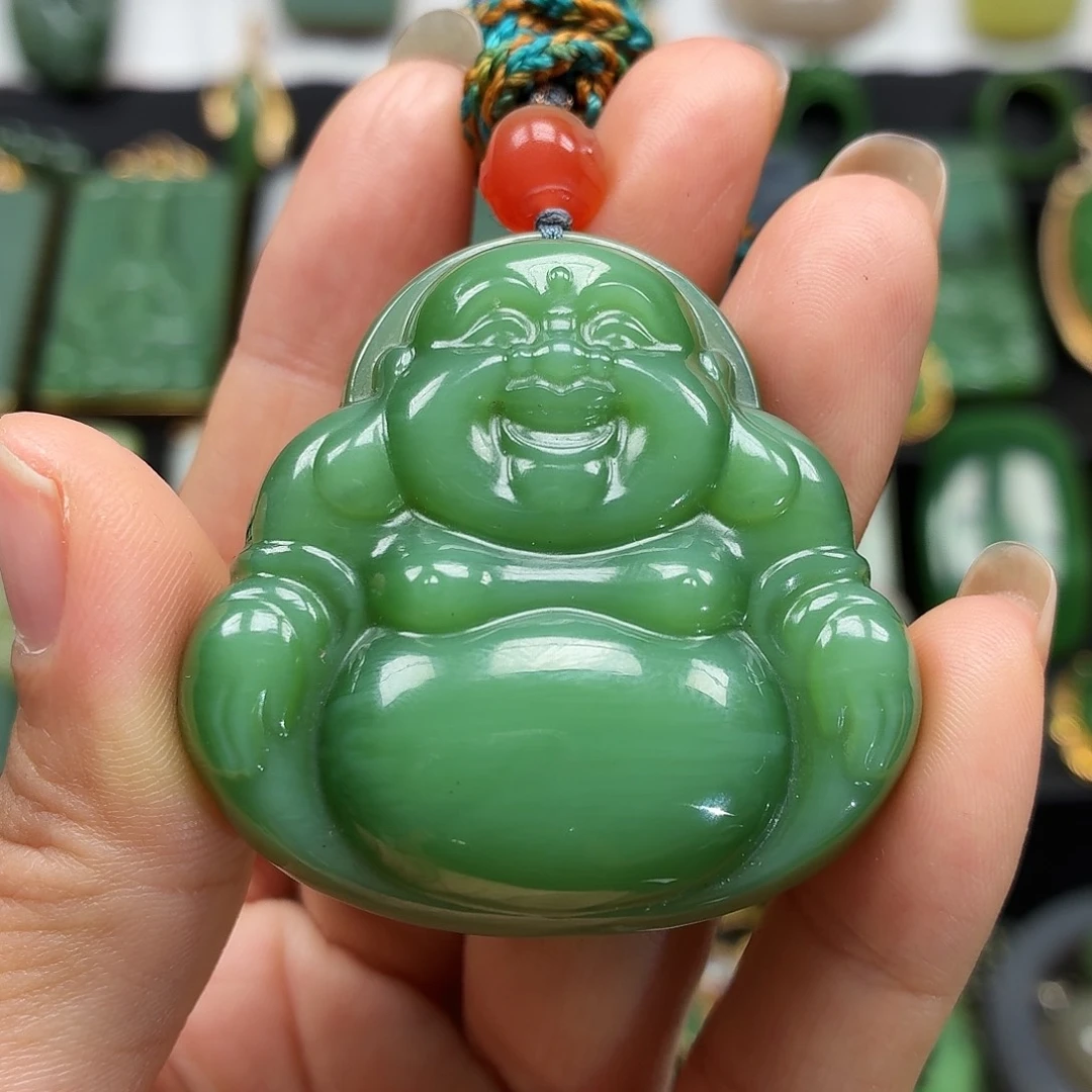 和田玉未镶嵌颈饰猫眼45